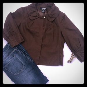 Brown Cropped Jacket